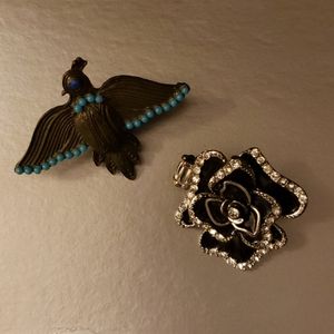 Bird ring and flower ring